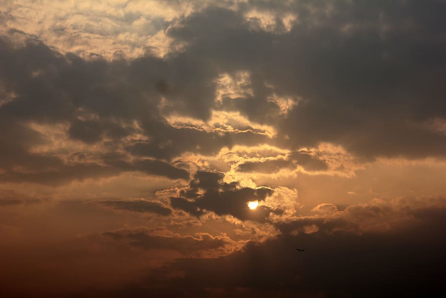 sunset, serene, clouds, twilight, dusk, dawn, cloud - sky, beauty in nature HD wallpaper