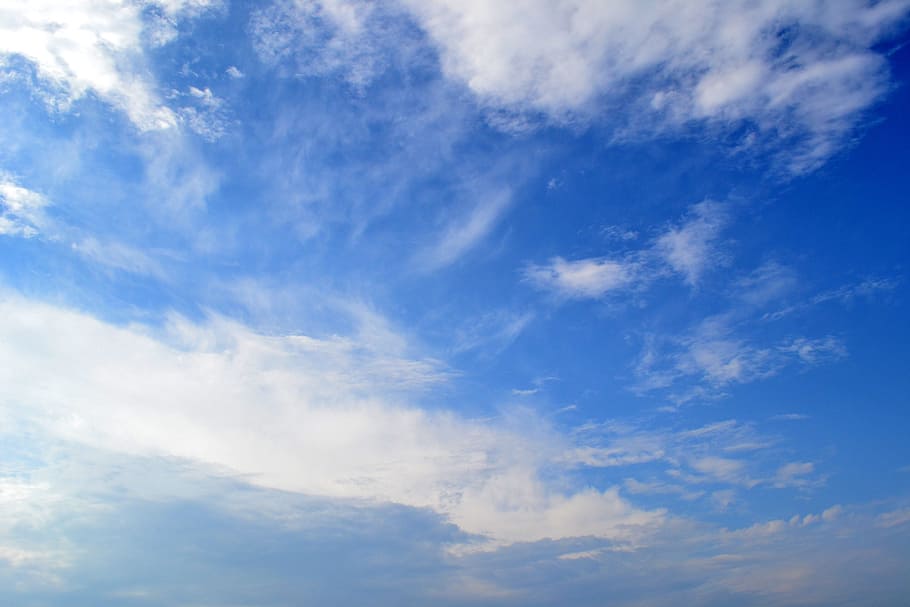 blue and gray cloudy sky, clouds, background, cloud - sky, nature HD wallpaper