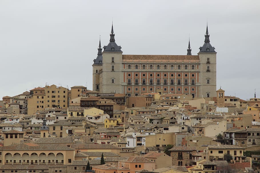 Alcazar, Toledo, Historic Building, castilla-la-mancha, architecture, HD wallpaper