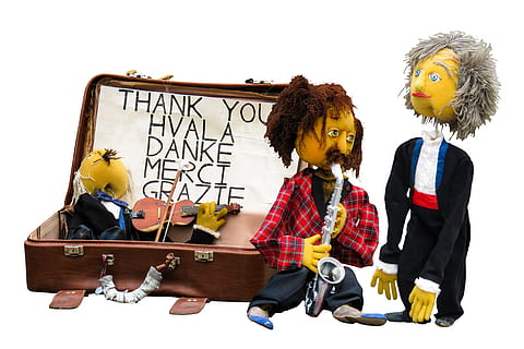 two assorted doll set, puppet, star, figure, puppet theatre HD wallpaper