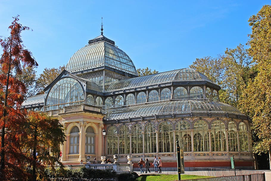 Crystal Palace, Removal, parque del retiro, pond, reflection, HD wallpaper