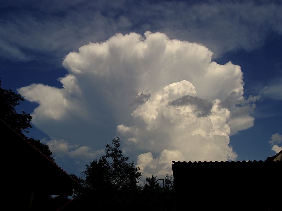 cloud, storm, sky, storm clouds, heaven, blue, summer, weather HD wallpaper