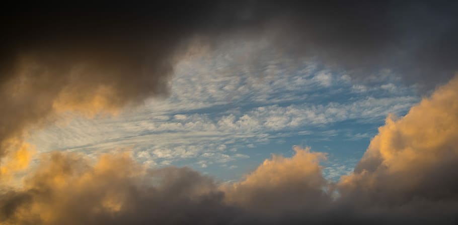 cloudscape, sky, grey, blue, white, pink, weather, window, australia HD wallpaper