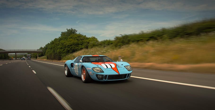 gulf, ford, gt40, transportation, mode of transportation, car HD wallpaper