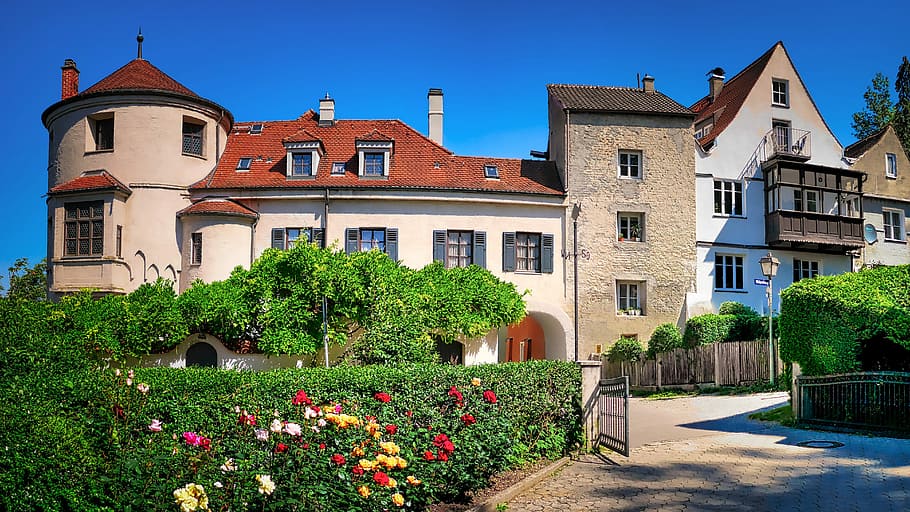 architecture, home, building, old, city gate, landsberg, historically HD wallpaper