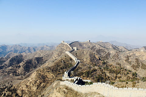 Great Wall of China, photo of brown mountains during daytime HD wallpaper