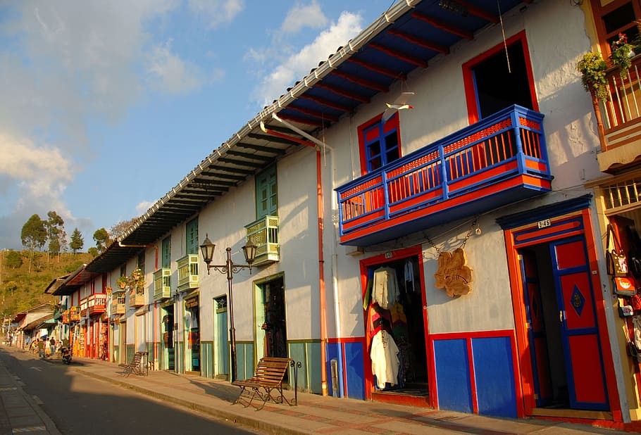 Salento, Quindío, Colombia, Street, see, architecture, facade
