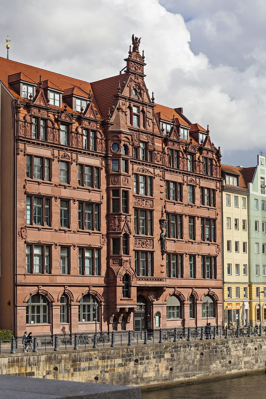 berlin, nikolaiviertel, elector house, architecture, building exterior, HD wallpaper