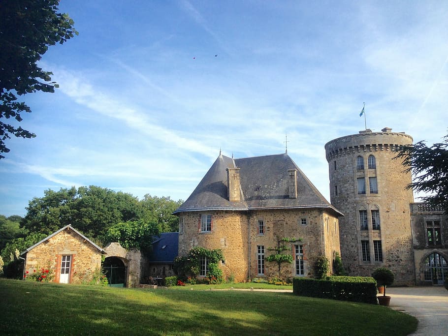 château de la flocellière, vendée, keep, architecture, building exterior HD wallpaper