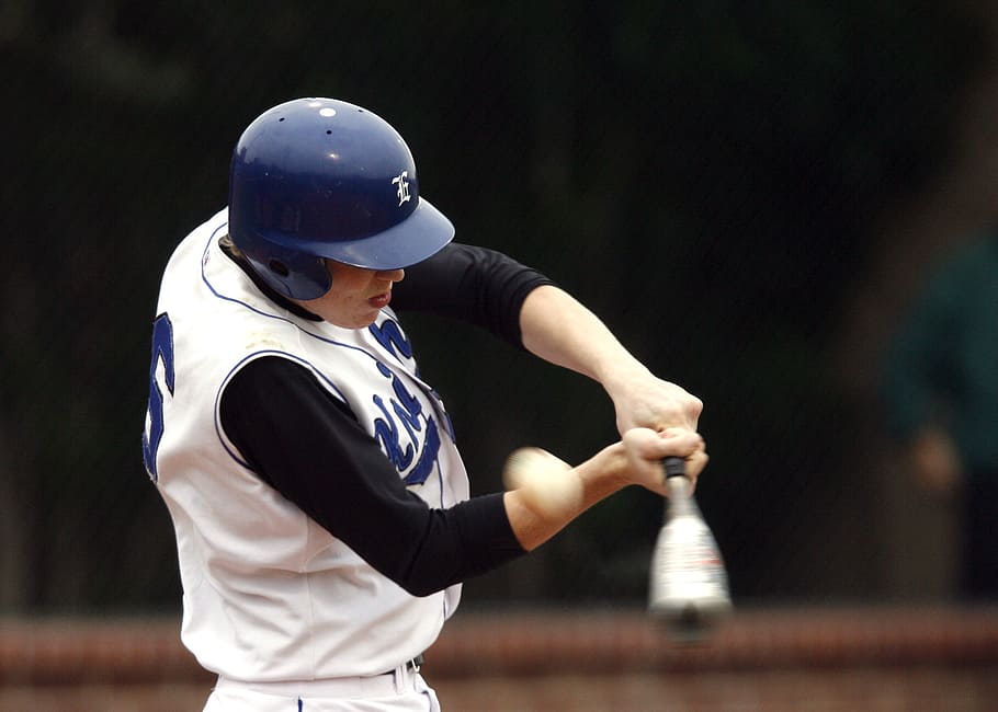 baseball, baseball player, batter, hitter, foul tip, swing HD wallpaper