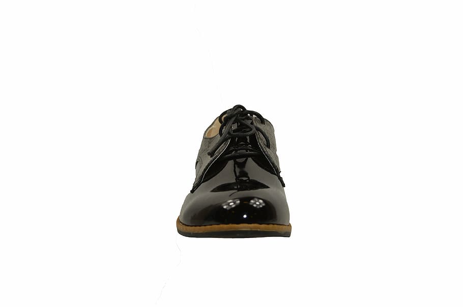 shoe, studio shot, copy space, white background, black color HD wallpaper