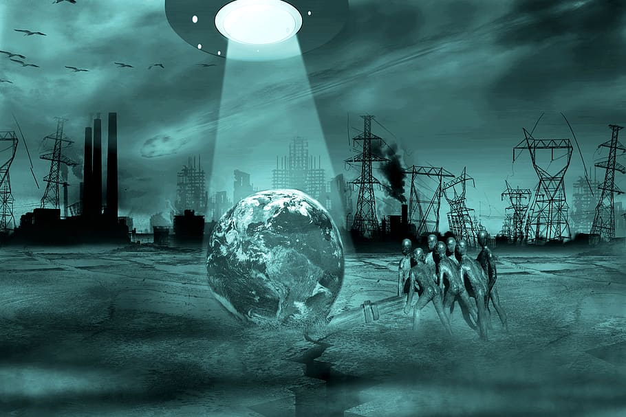 moon and spaceship ilustration, mati, earth, globus, world HD wallpaper