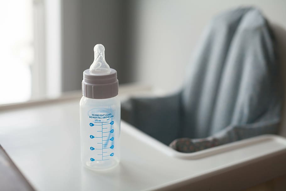 bottle, container, high chair, macro, plastic, baby Bottle HD wallpaper