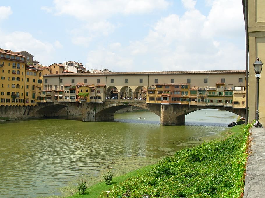 firenze, bridge, river, arno, ponte vecchio, florence, tuscany HD wallpaper