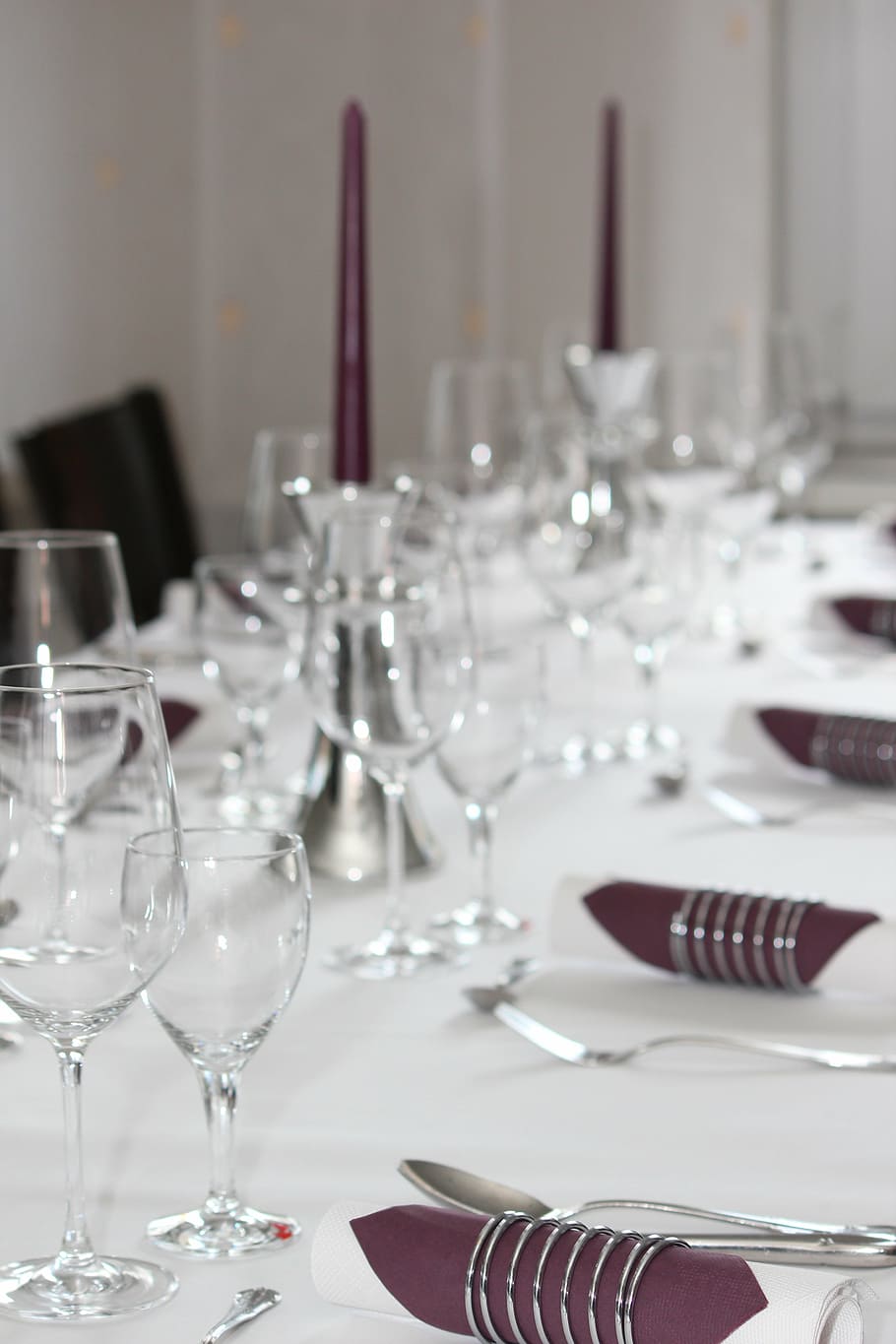 gedeckter table, covered, celebration, banquet table, table decoration HD wallpaper
