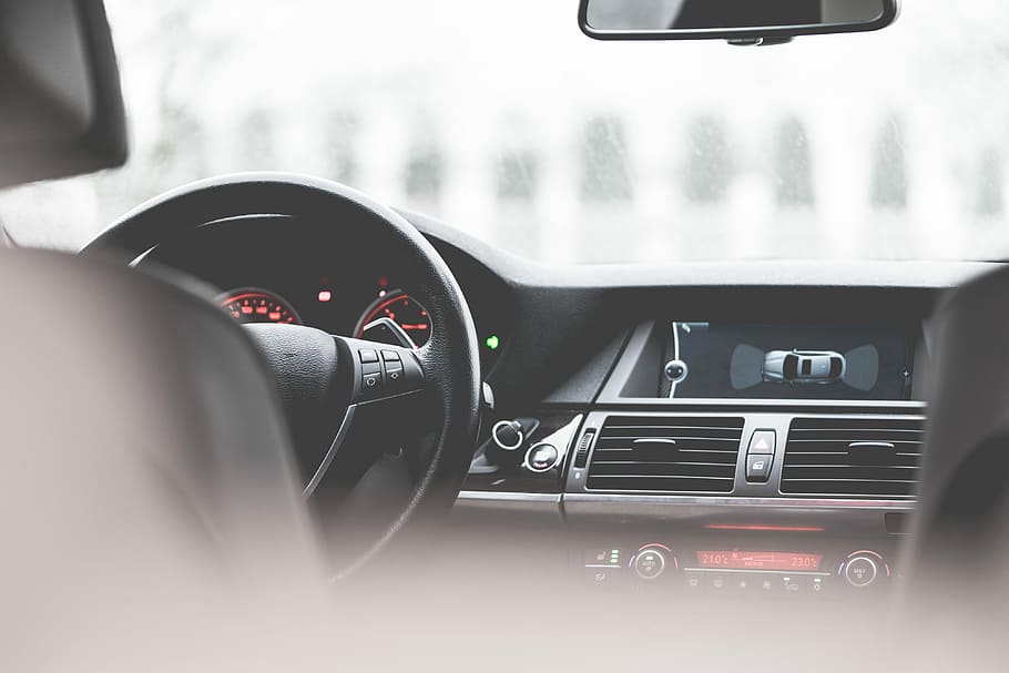 Modern Car Interior Dashboard, cars, driver, driving, technology, HD wallpaper