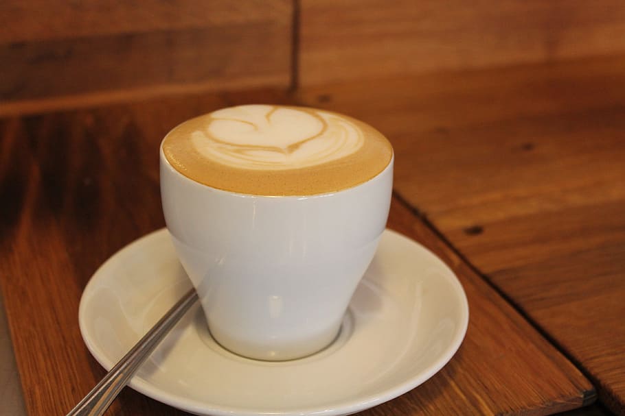 coffee, cup, white, beverage, wood, drink, food, coffee - drink HD wallpaper