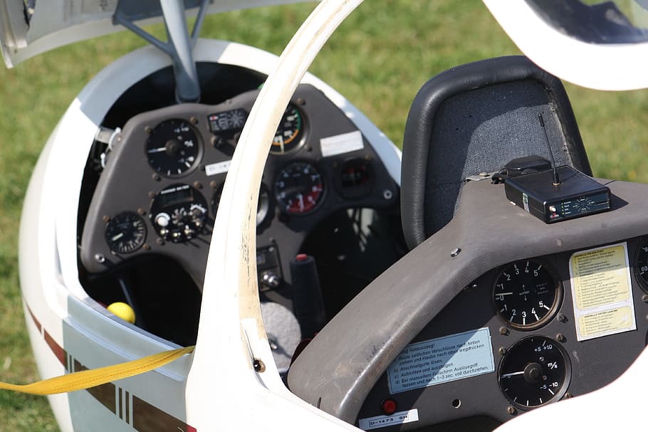 gliding, cockpit, flight instruments, fly, transportation, mode of transportation HD wallpaper