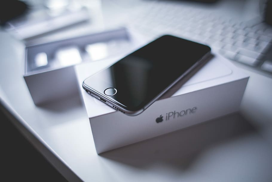 iPhone 6 Unboxing, black, top, technology, computer, business, HD wallpaper