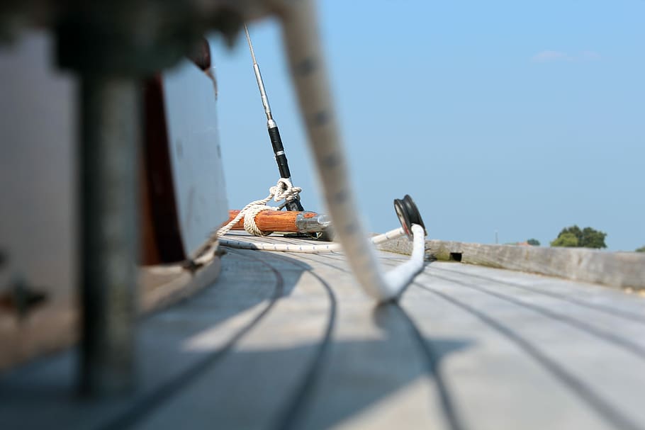 sail, sailing boat, boot, detail, dew, rope, knot, wood, wooden boat, HD wallpaper