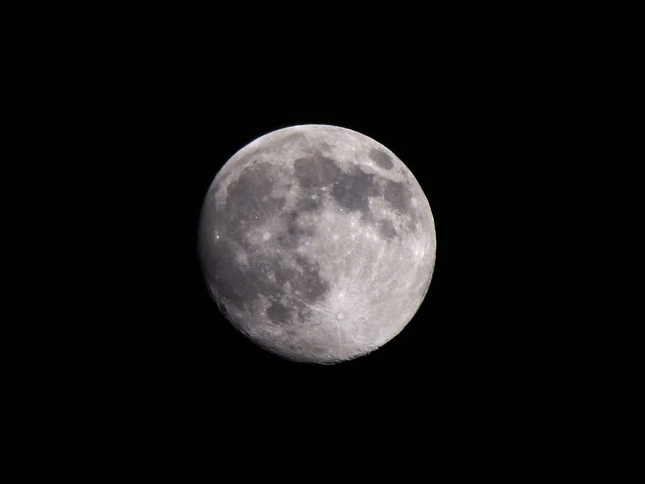 Month, Dark, Glow, Full Moon, evening sky, night, astronomy HD wallpaper