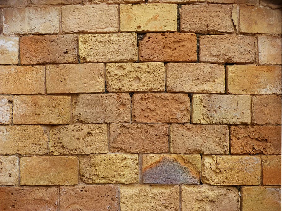 wall, background, texture, bricks, full frame, backgrounds HD wallpaper
