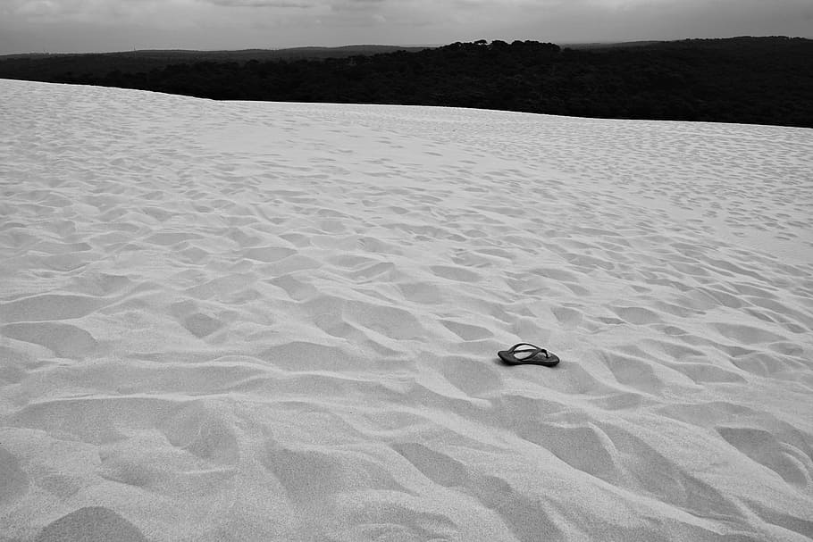 lost, shoe, in the sand, desert, dune, dun de pilat, france, HD wallpaper
