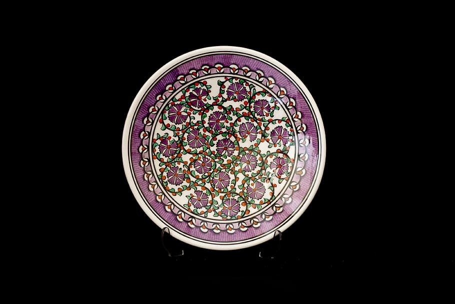 Tile, Handicrafts, Plate, increased, ceramic, turkey, atalay melahat glow HD wallpaper