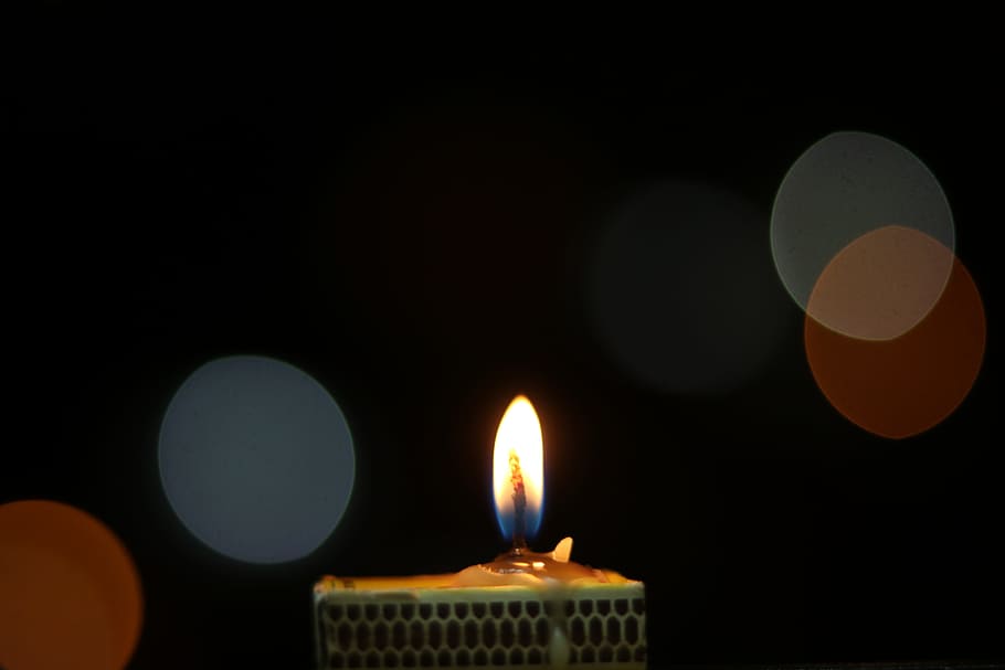 light, candle, wax, flame, fire, candlelight, dark, bright HD wallpaper