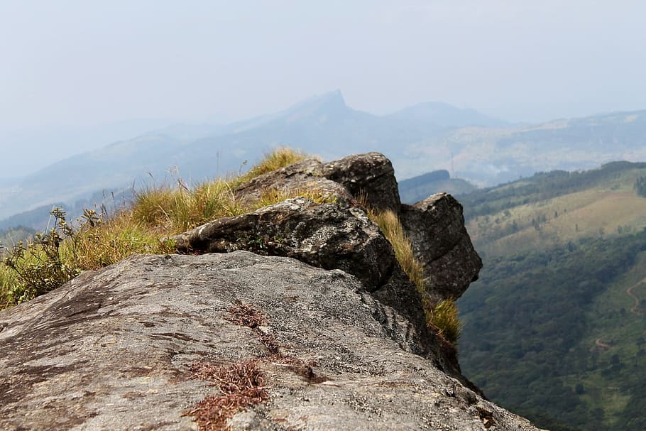 Rock, Landscape, Mountain, Top, cliff, adventure, hiking, extreme HD wallpaper