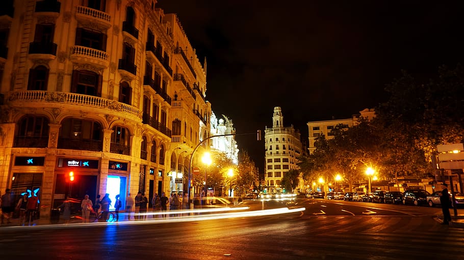 photo of white painted high-rise building, valencia, spain, europe