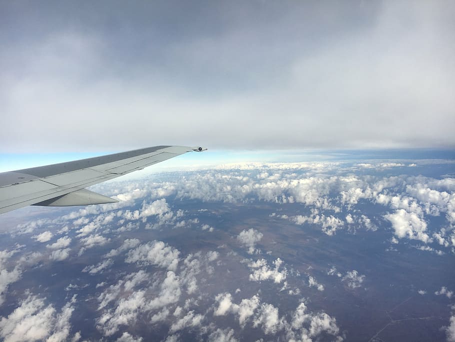 beautiful, nature, sky, clouds, flying, plane, airplane, cloud - sky HD wallpaper