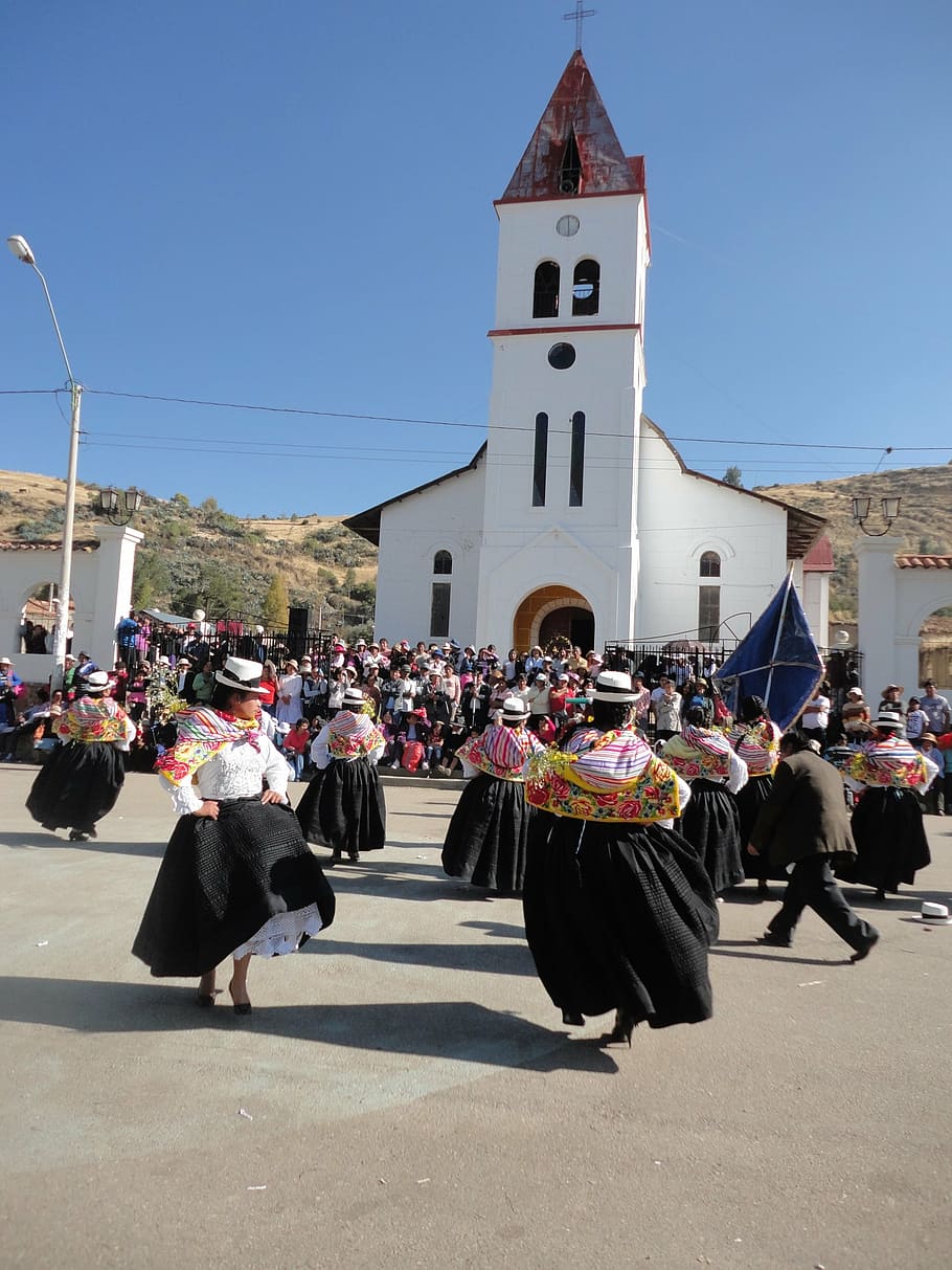 dance, tradition, custom, peruvian, sierra, street, folklore HD wallpaper