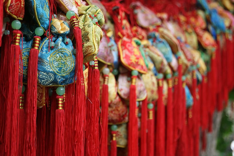 Wish Tree, Wish, Tree, Red, China, chengdu, people, culture HD wallpaper