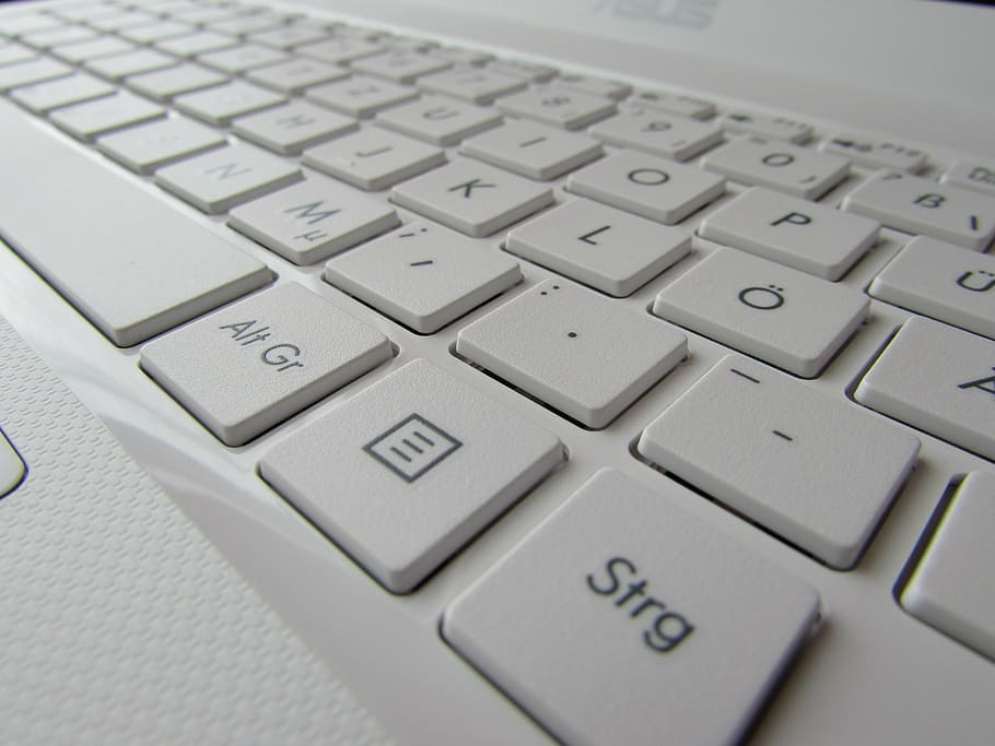 white Asus laptop, keys, keyboard, notebook, ctrl, computer Keyboard HD wallpaper