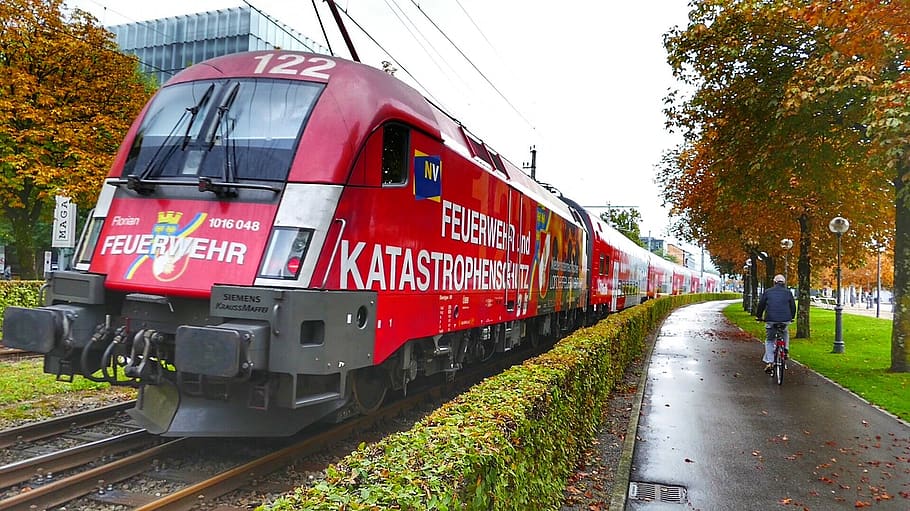 transport system, train, railway, rail transportation, track HD wallpaper
