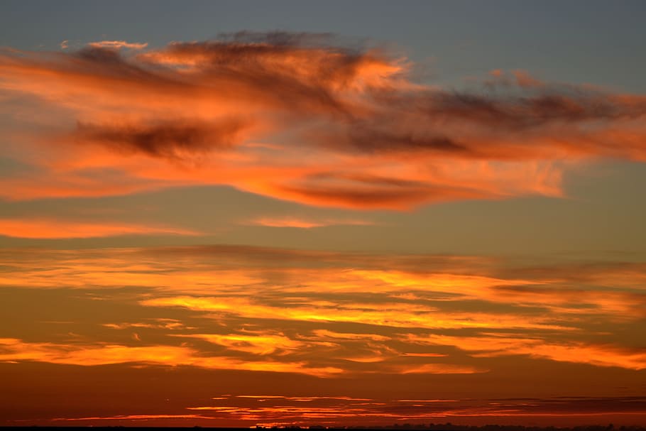 Sky, Clouds, Sunrise, Spain, Nature, red, scenic, sunset, orange color HD wallpaper