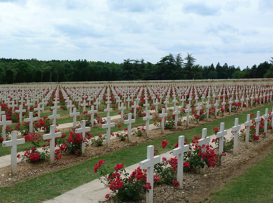 Cemetery, World War, Verdun, tombstone, memorial, grave, cloud - sky