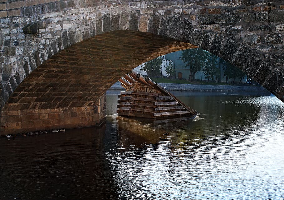 bridge, sand, river, landscape, water, architecture, built structure HD wallpaper