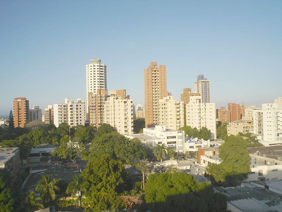 Skyline and tall towers of Barranquilla, Colombia, buildings, HD wallpaper