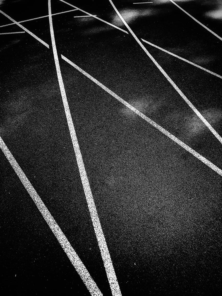 black and white textile, line, ashphalt, grey, surface, mark HD wallpaper