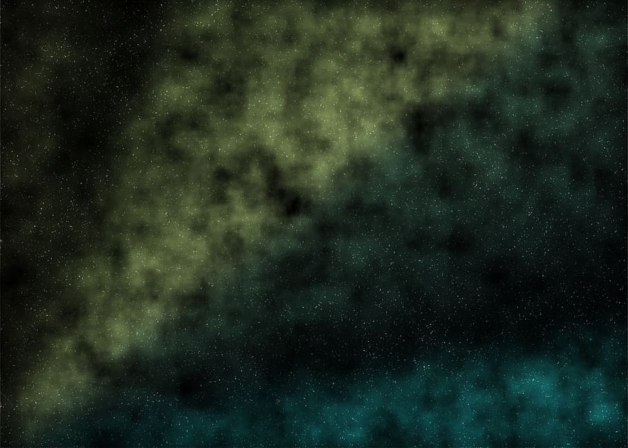 Stars, Night, Colours, Blue, Green, black, sky, space, astronomy, HD wallpaper