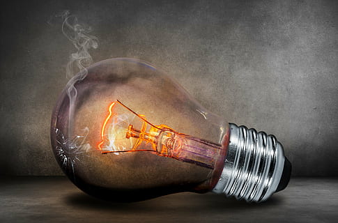 turned on light bulb, current, glow, glow lamp, filament, energy HD wallpaper