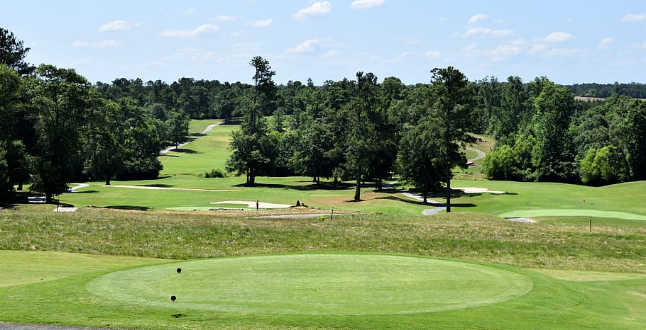 golf, grass, course, fairway, putt, tee, golfer, hole, nature HD wallpaper