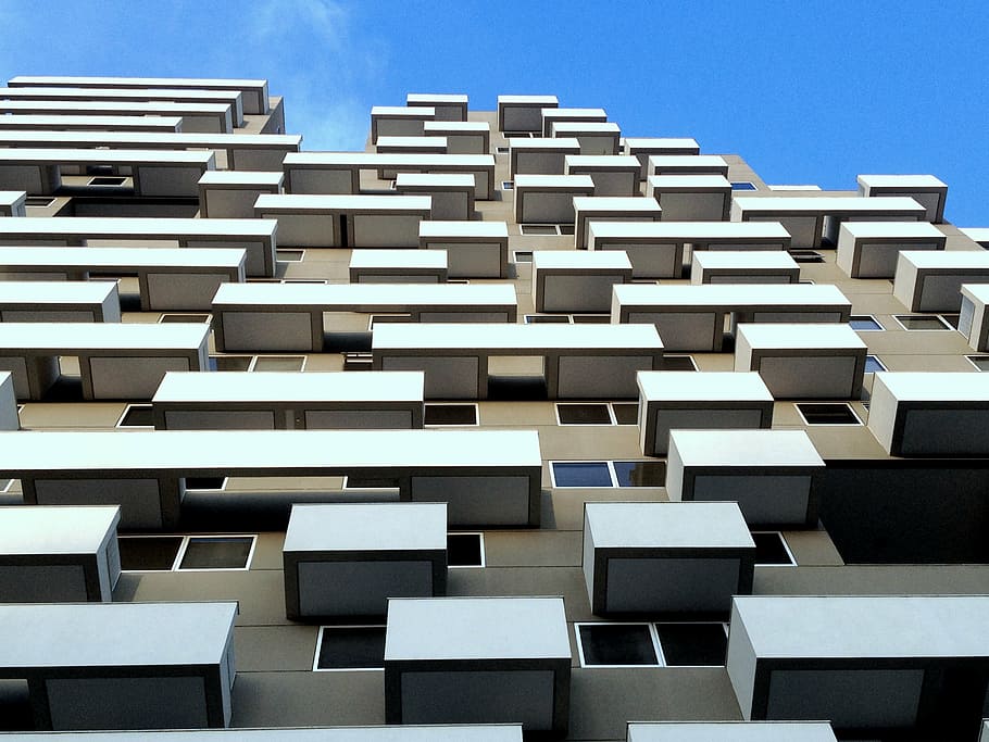 architecture, building, low angle shot, perspective, windows HD wallpaper