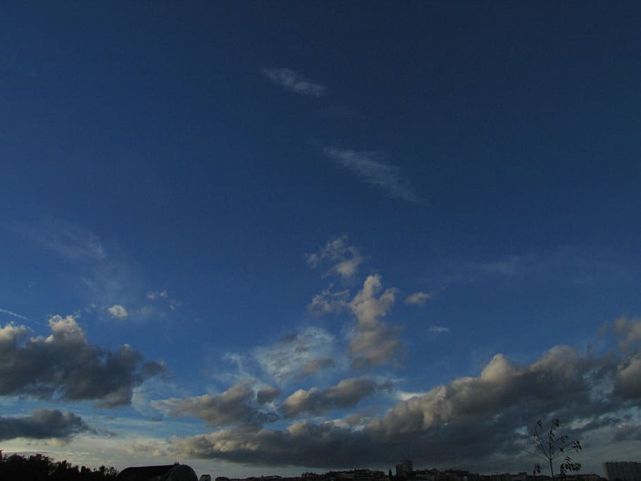 sky, clouds, horizon, nature, cloud - Sky, weather, blue, cloudscape HD wallpaper