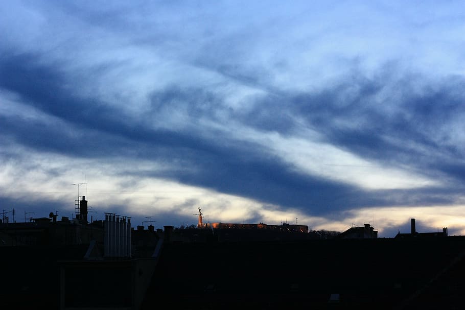 cloud, budapest, in the evening, sky, cloud - sky, architecture HD wallpaper