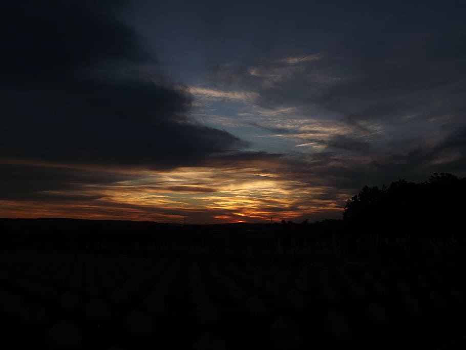sunset, twilight, landscape, sky, cloud - sky, scenics - nature HD wallpaper