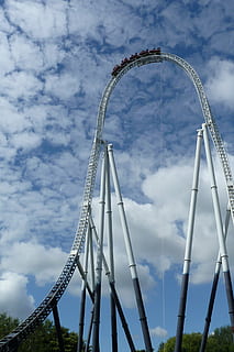 theme park, ride, adrenaline, fun, height, high, fast, thorpe park HD wallpaper