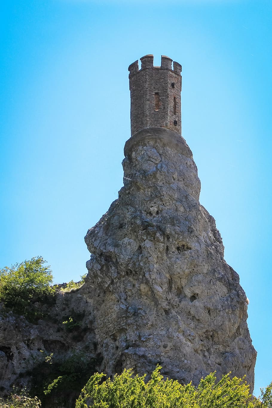 devín, tower, ruins, bastion, sky, architecture, clear sky HD wallpaper
